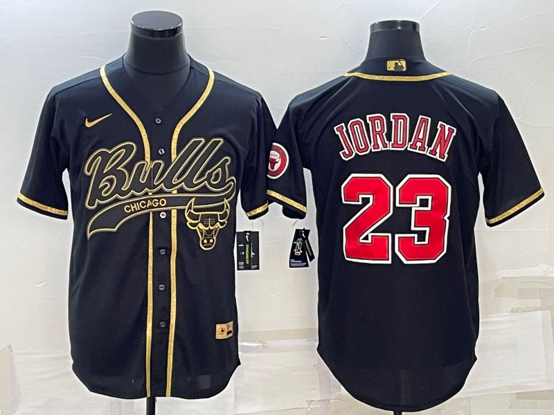 Men Chicago Bulls #23 Jordan Black Nike 2023 NBA Jersey